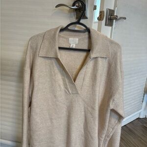 H&M Cream V-Neck Sweater